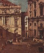 Bernardo Bellotto Ansicht von Wien, Platz vor der Universitat, von Sudost aus gesehen, mit der groben Aula der Universitat und Jesuitenkirche oil